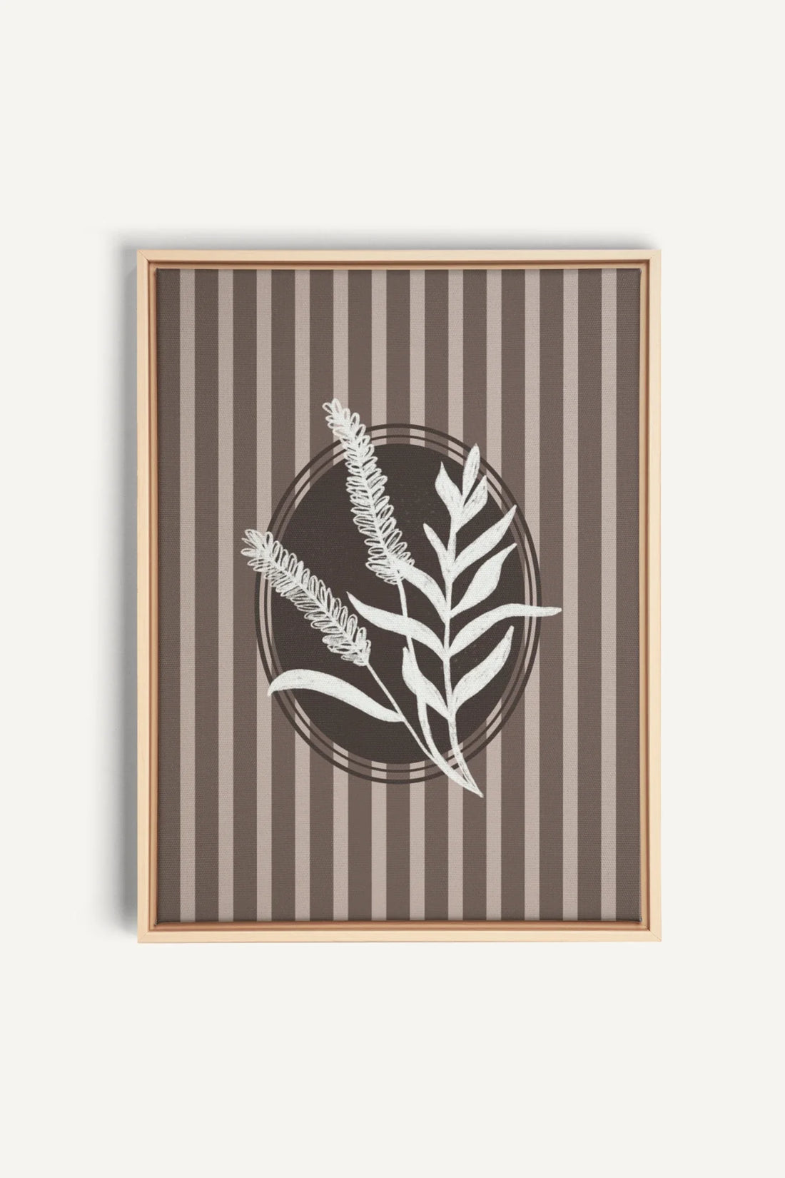 NATURAL STROKES, Oeuvre sur toile étirée, encadré Naturel Clair