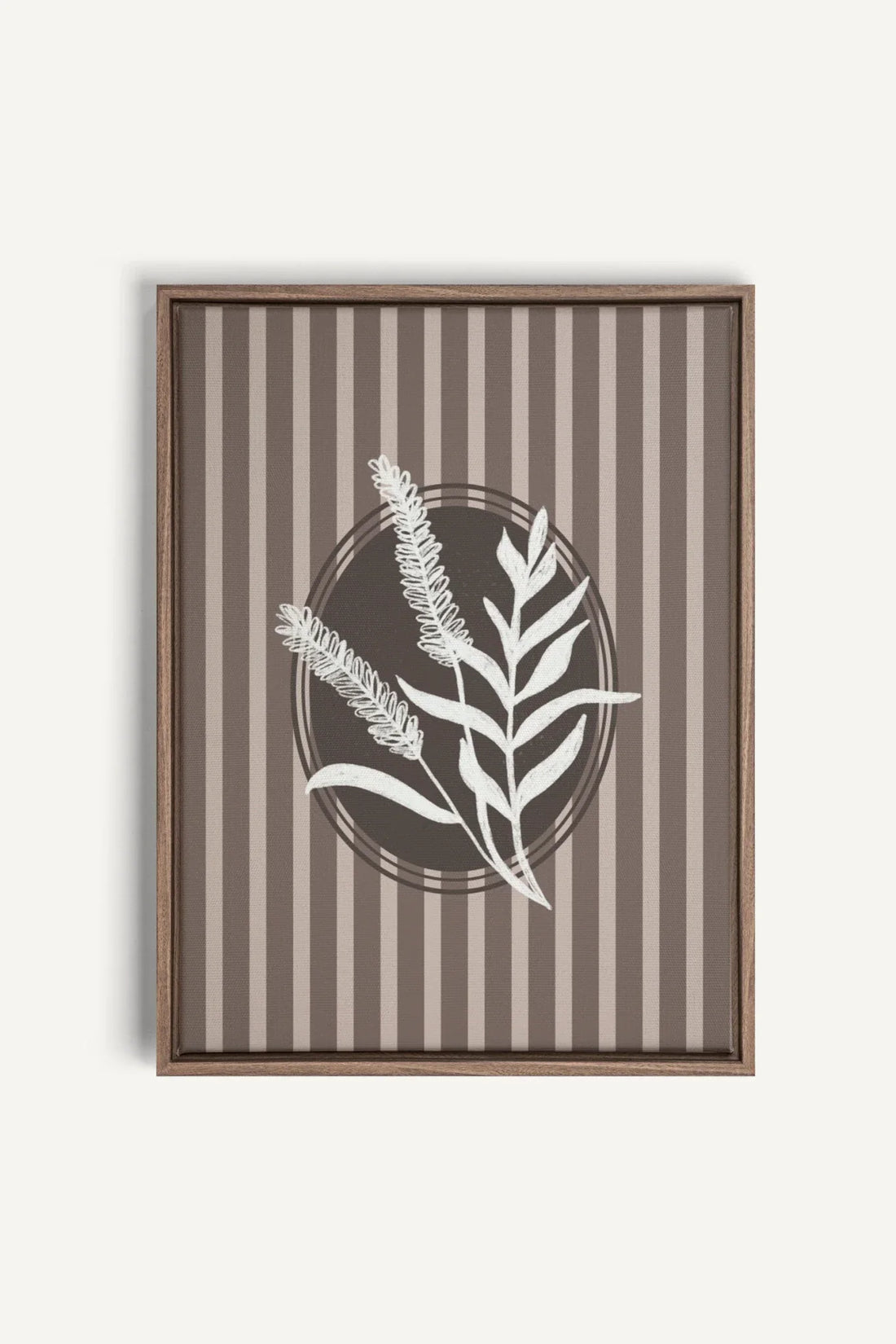 OLEKA CANVAS - NATURAL STROKES, Oeuvre sur toile étirée, encadré Brun Chêne
