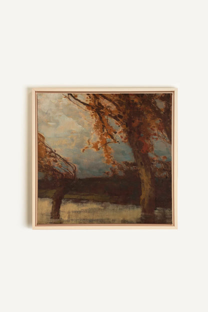 EQUINOX MIST, Oeuvre sur toile étirée, encadré Naturel Clair