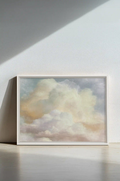 NEBULA, Artwork on stretched canvas, framed in white