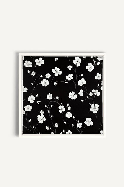 NOCTURNAL BLOOMS, Oeuvre sur toile étirée, encadré Blanc