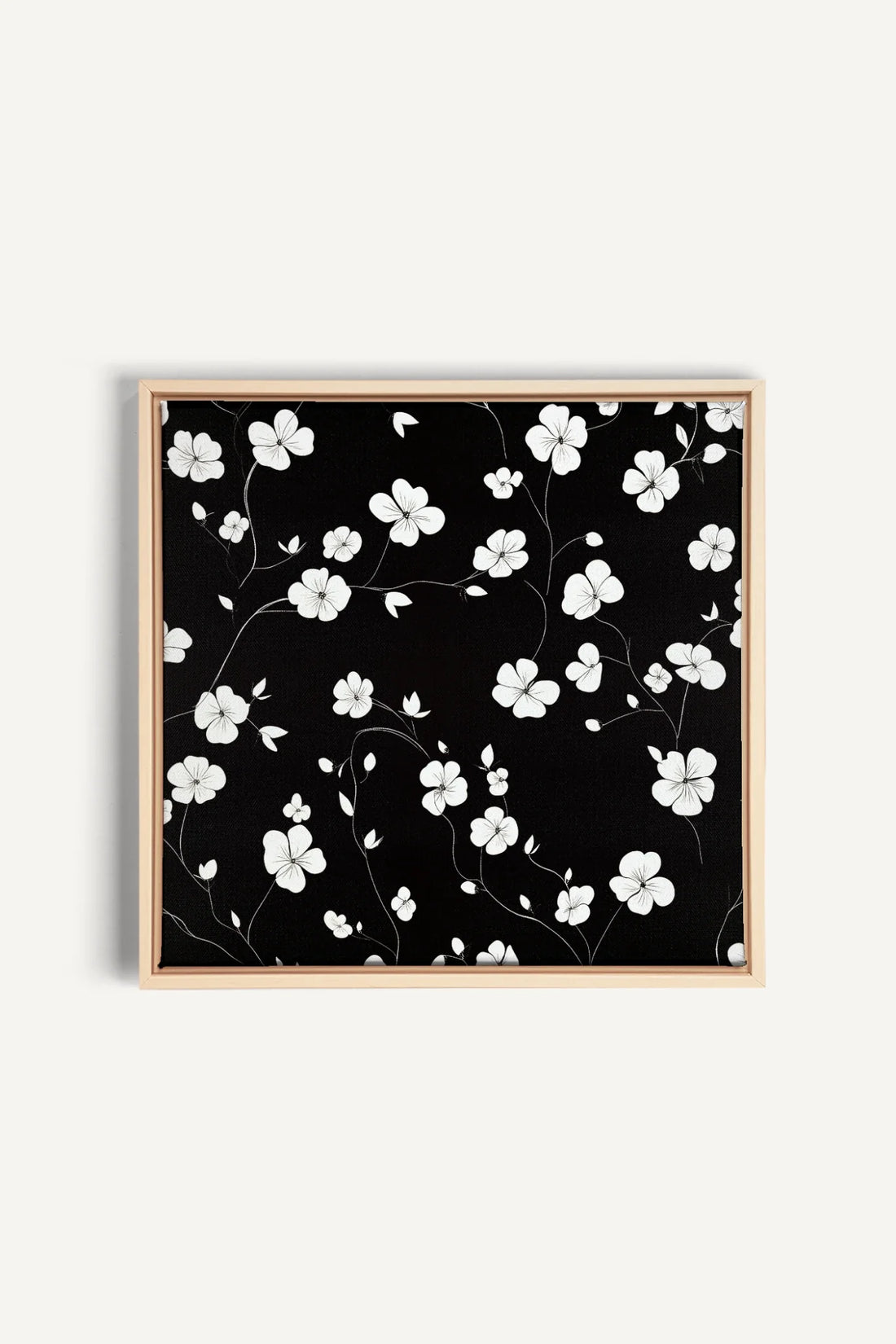 NOCTURNAL BLOOMS, Artwork on stretched canvas, framed Natural Light