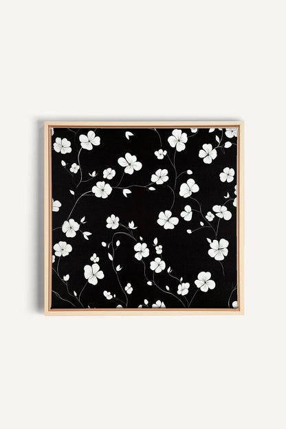 NOCTURNAL BLOOMS, Oeuvre sur toile étirée, encadré Naturel Clair