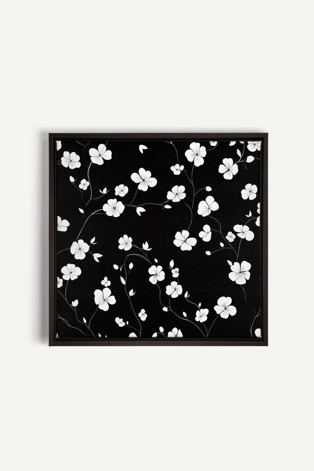 NOCTURNAL BLOOMS, Oeuvre sur toile étirée, encadré Noir