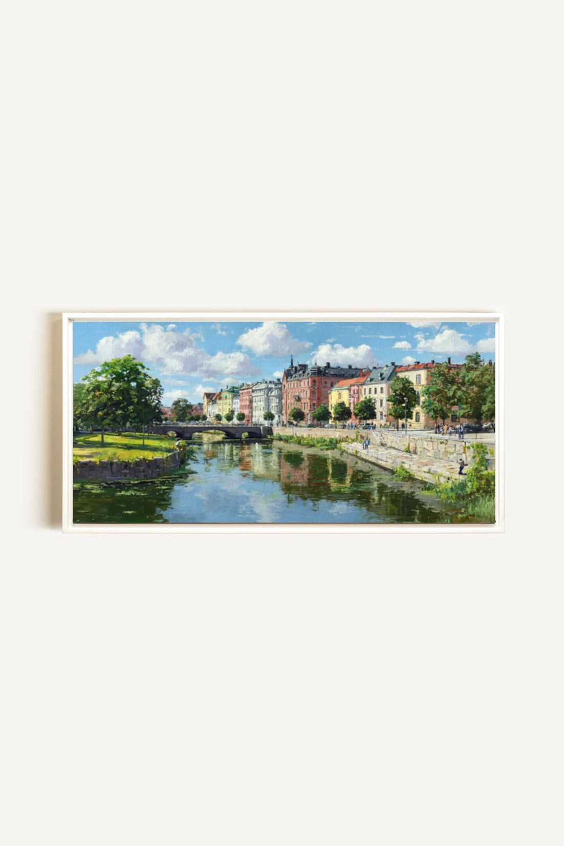 NORTHERN CALM, Oeuvre sur toile étirée, encadré Blanc