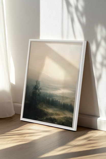 NORTHERN QUIET, Work on stretched canvas, framed White