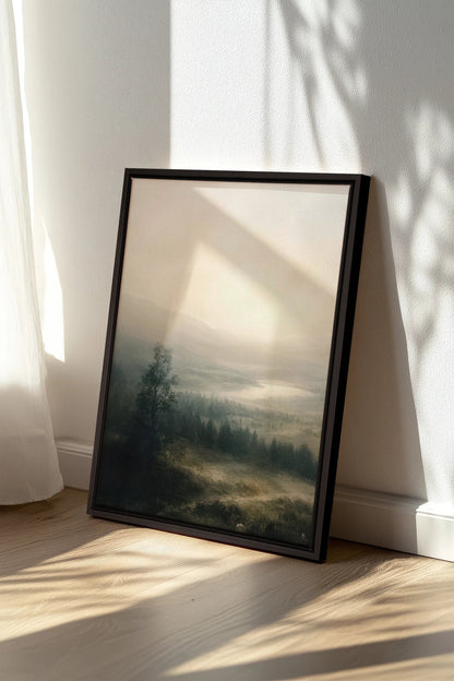 NORTHERN QUIET, Oeuvre sur toile étirée, encadré Noir