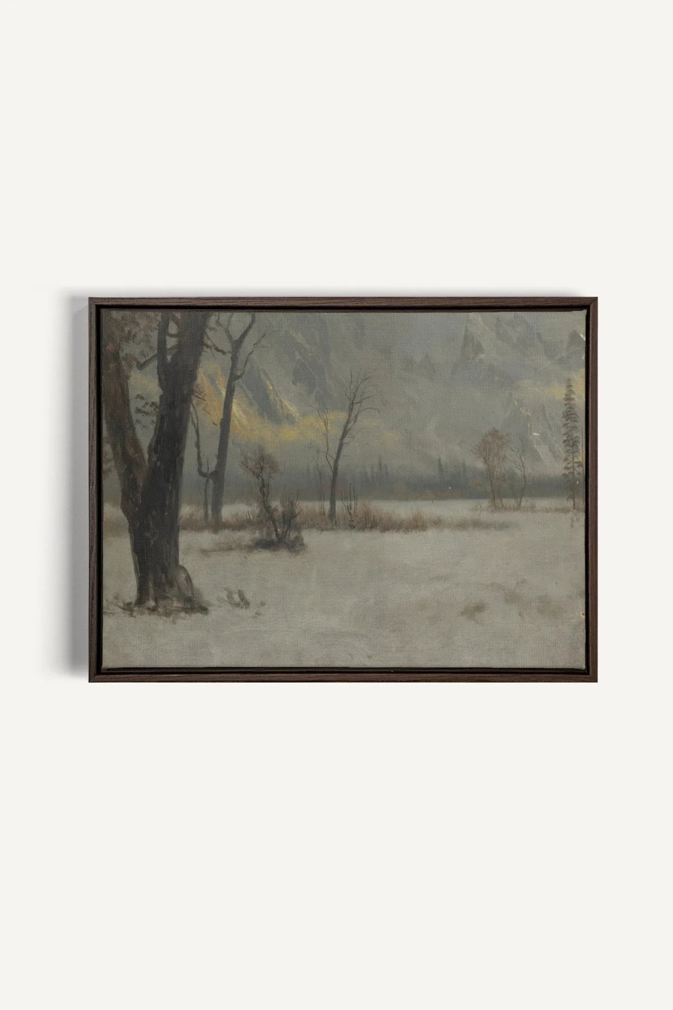 NORTHERN VEIL, Oeuvre sur toile étirée, encadré Brun Noyer