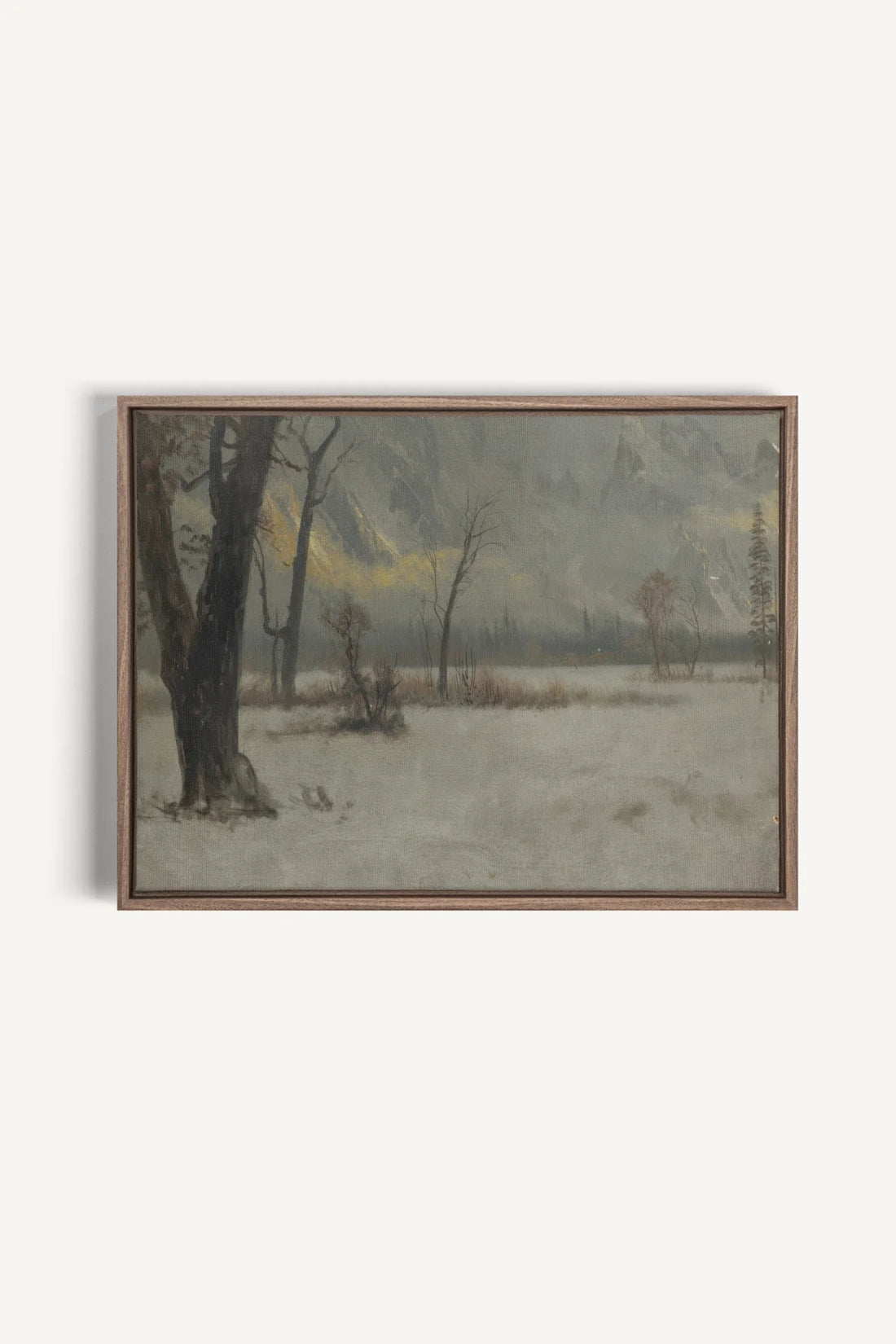 NORTHERN VEIL, Oeuvre sur toile étirée, encadré Brun Chêne