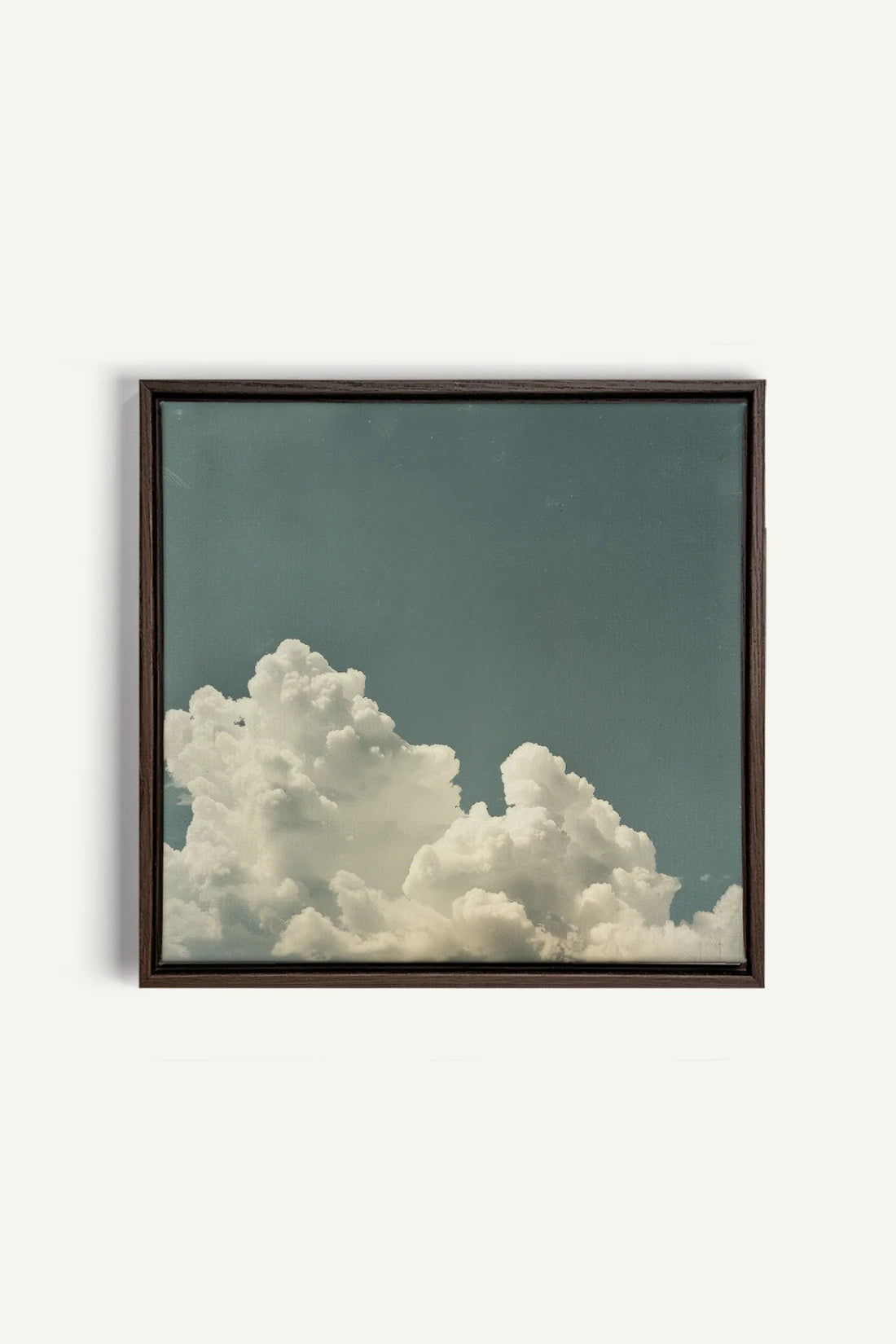 NOSTALGIC SKY, Oeuvre sur toile étirée, encadré Brun Noyer