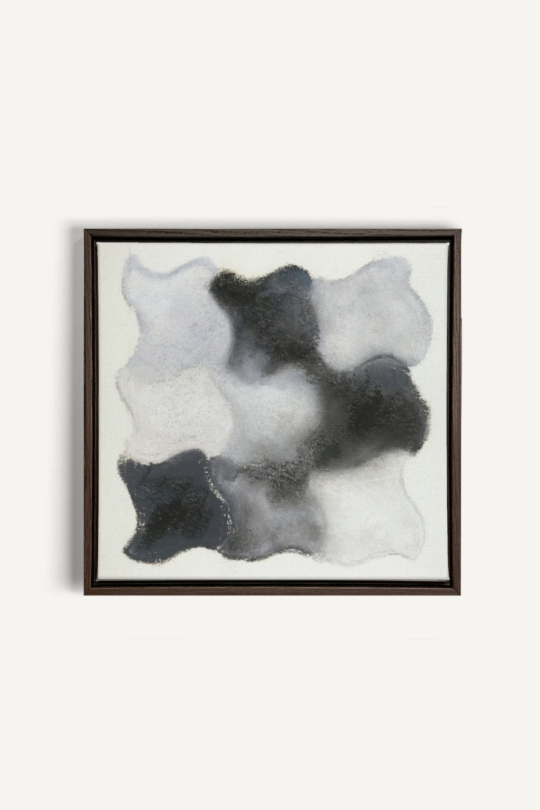 NUANCES FONDUES, Oeuvre sur toile étirée, encadré Brun Noyer