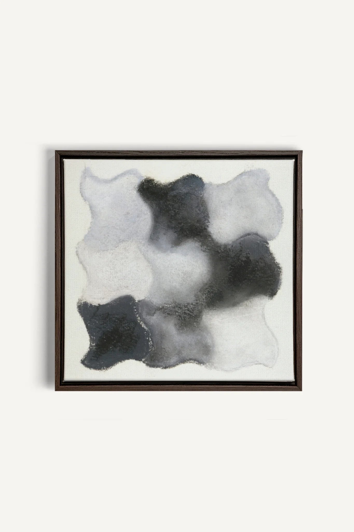 NUANCES FONDUES, Oeuvre sur toile étirée, encadré Brun Noyer