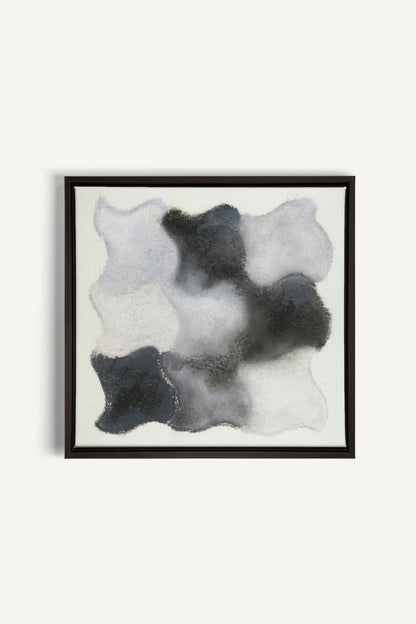 NUANCES FONDUES, Oeuvre sur toile étirée, encadré Noir