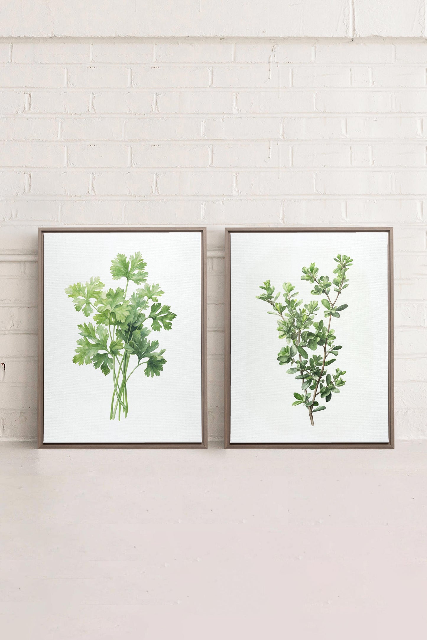 DUO FINES HERBES (2 Works on stretched canvas)