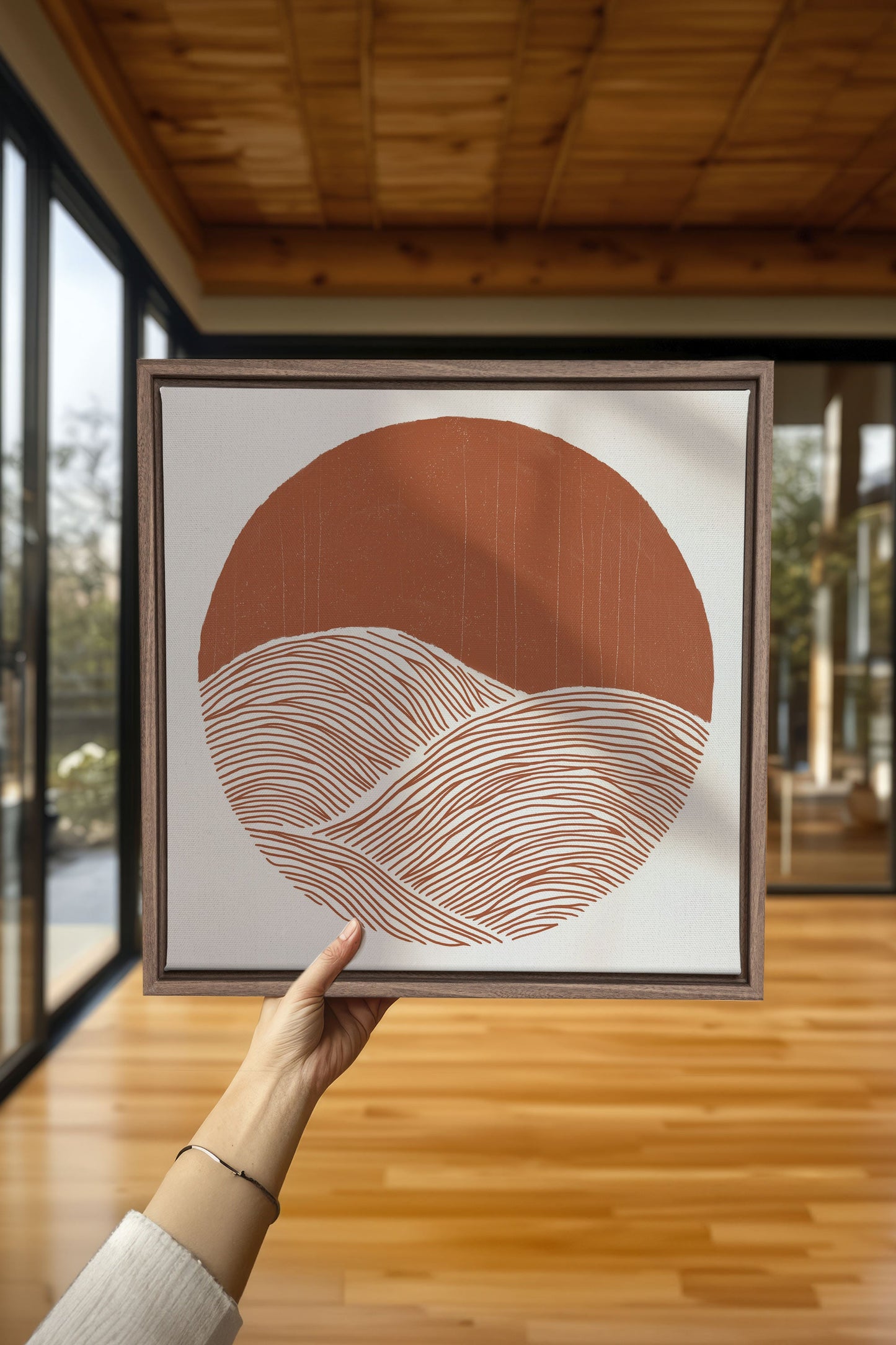 EARTH WAVES, Oeuvre sur toile étirée