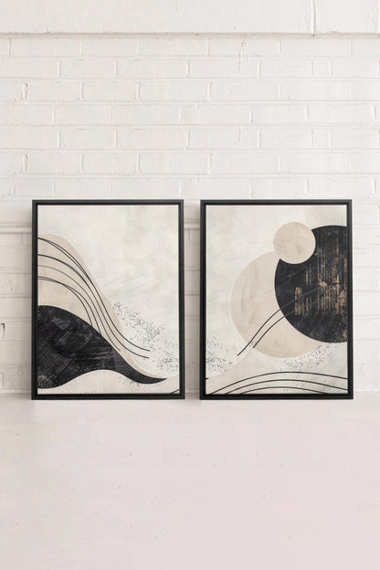 MINIMALIST UNIVERSE DUO (2 Works on stretched canvas)
