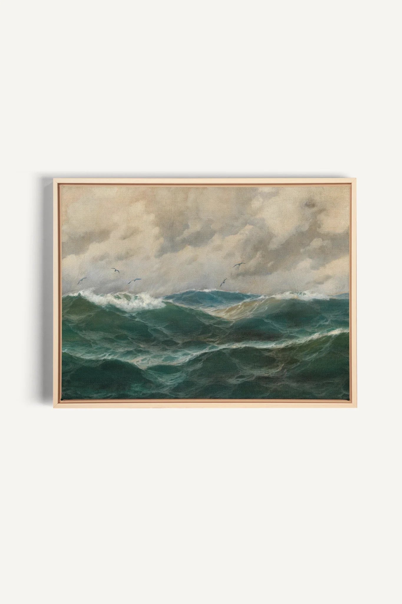 OLD SEA LULLABY, Oeuvre sur toile étirée, encadré Naturel Clair