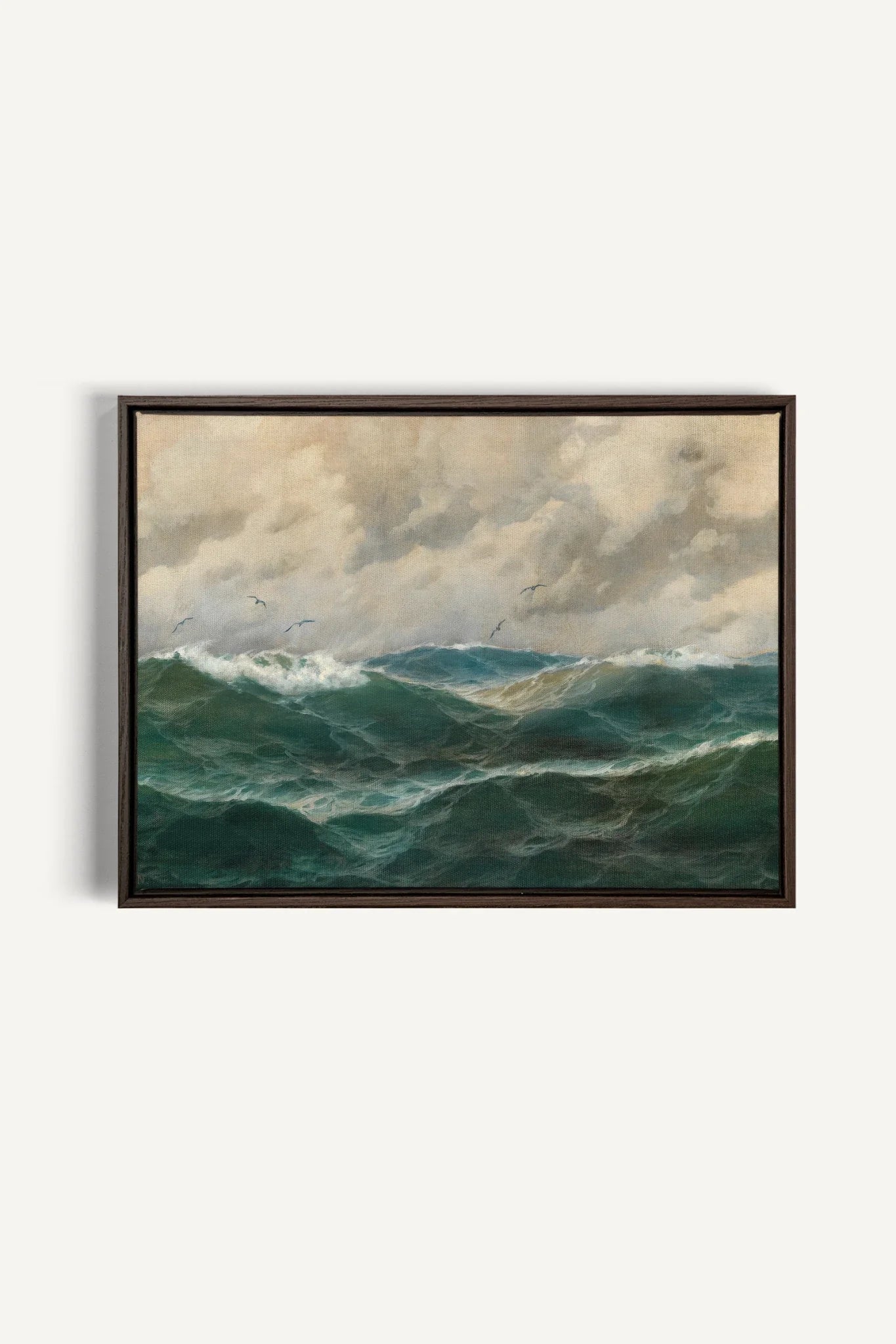 OLD SEA LULLABY, Oeuvre sur toile étirée, encadré Brun Noyer