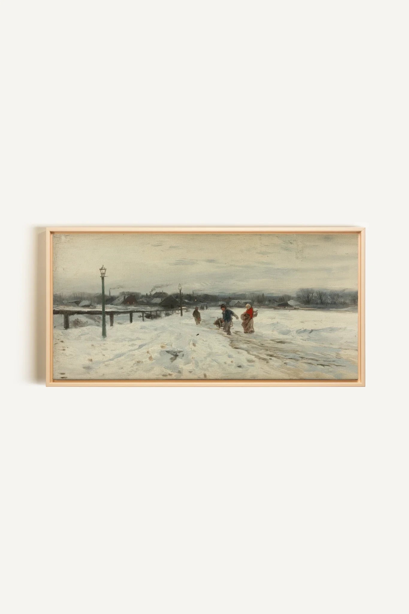 OLD WINTER DAYS, Oeuvre sur toile étirée, encadré Naturel Clair
