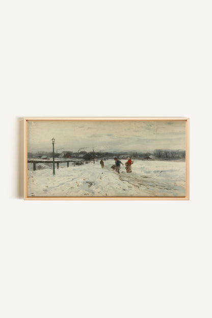 OLD WINTER DAYS, Oeuvre sur toile étirée, encadré Naturel Clair