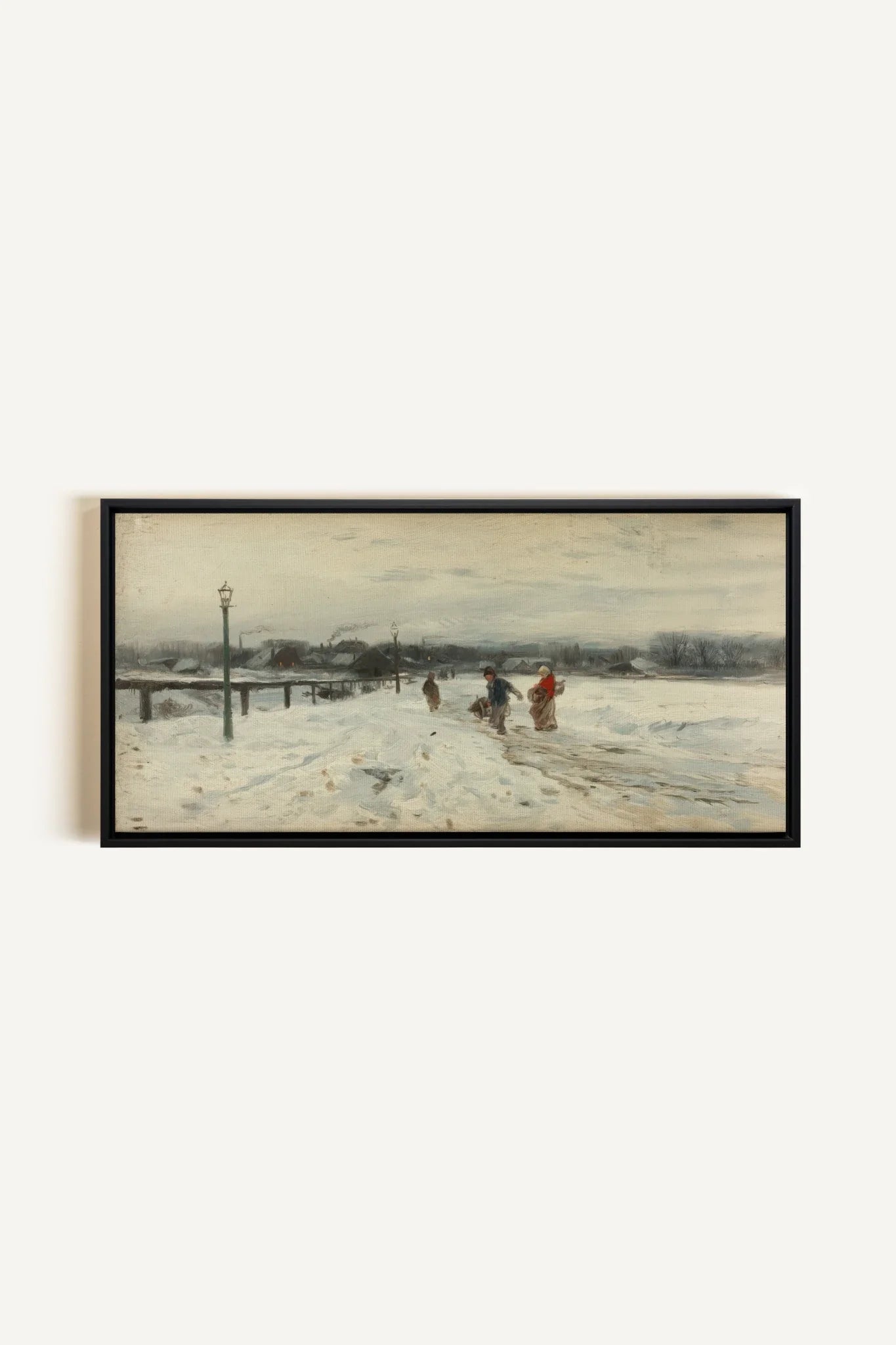 OLD WINTER DAYS, Oeuvre sur toile étirée, encadré Noir