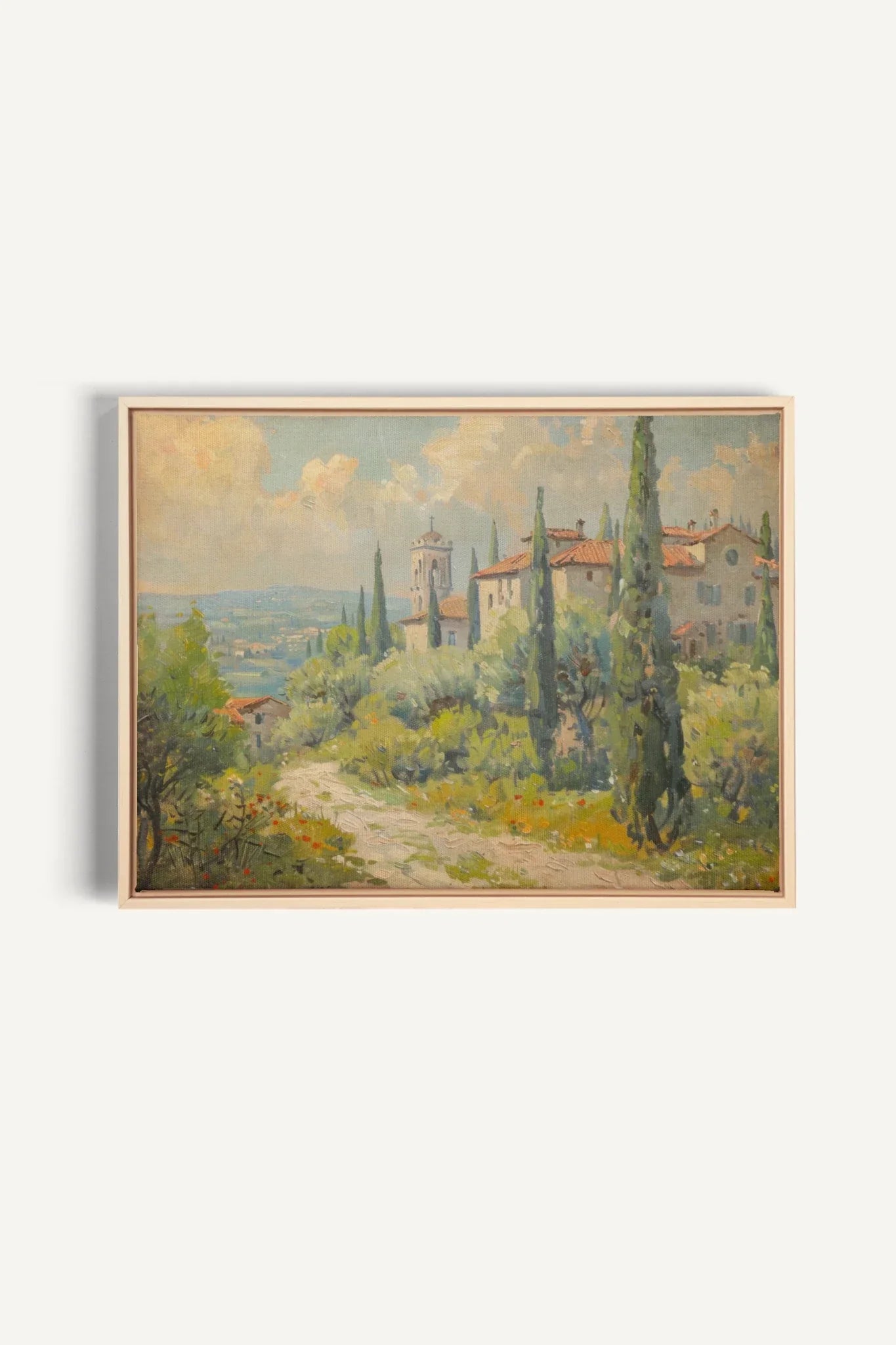 OLEKA CANVAS - Olive Haven, Oeuvre sur toile étirée, encadré Naturel Clair