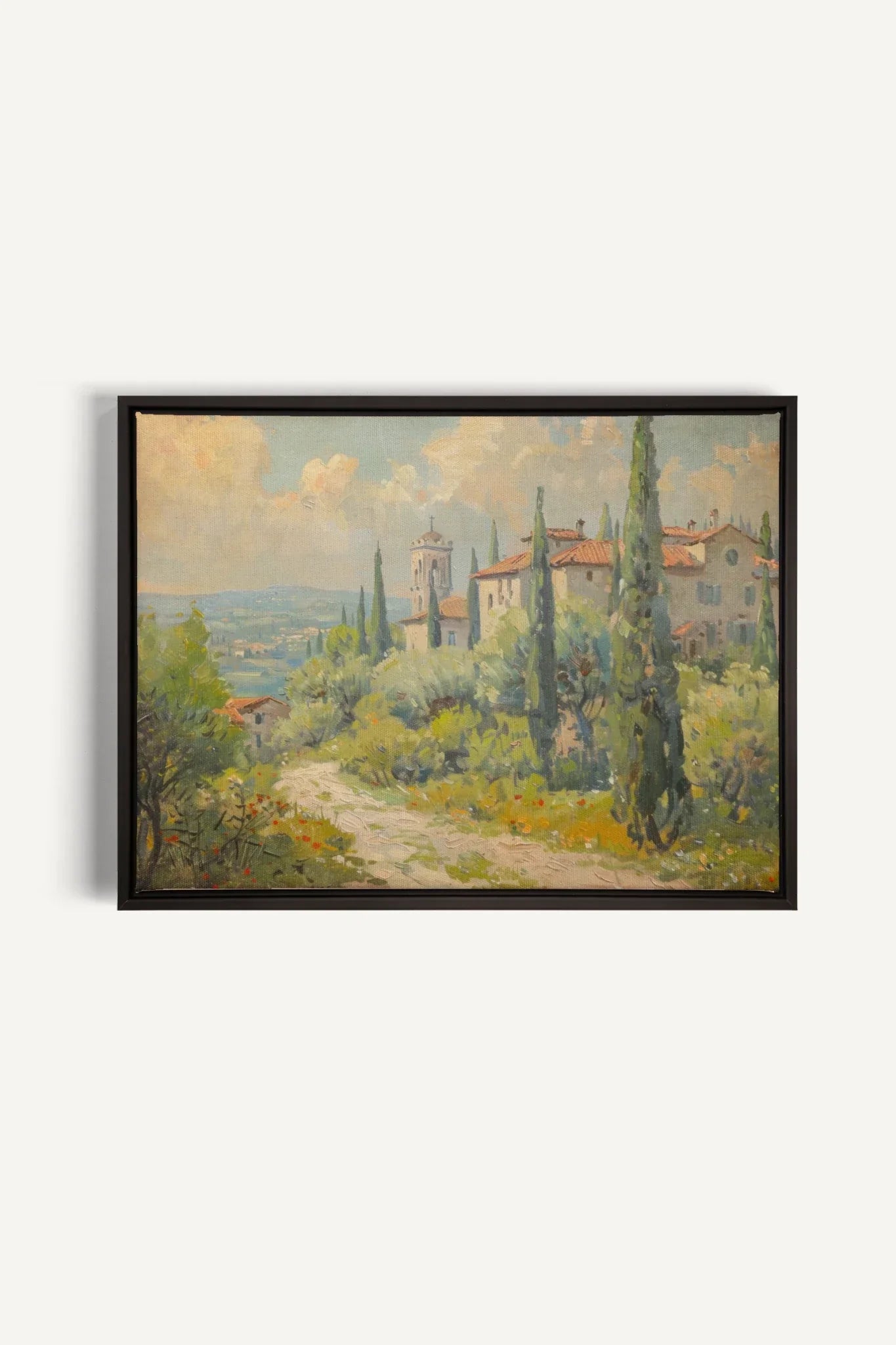 OLEKA CANVAS - Olive Haven, Oeuvre sur toile étirée, encadré Noir
