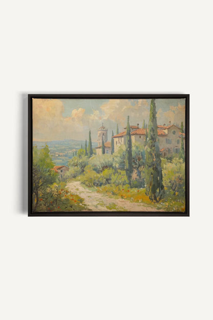 OLEKA CANVAS - Olive Haven, Oeuvre sur toile étirée, encadré Noir