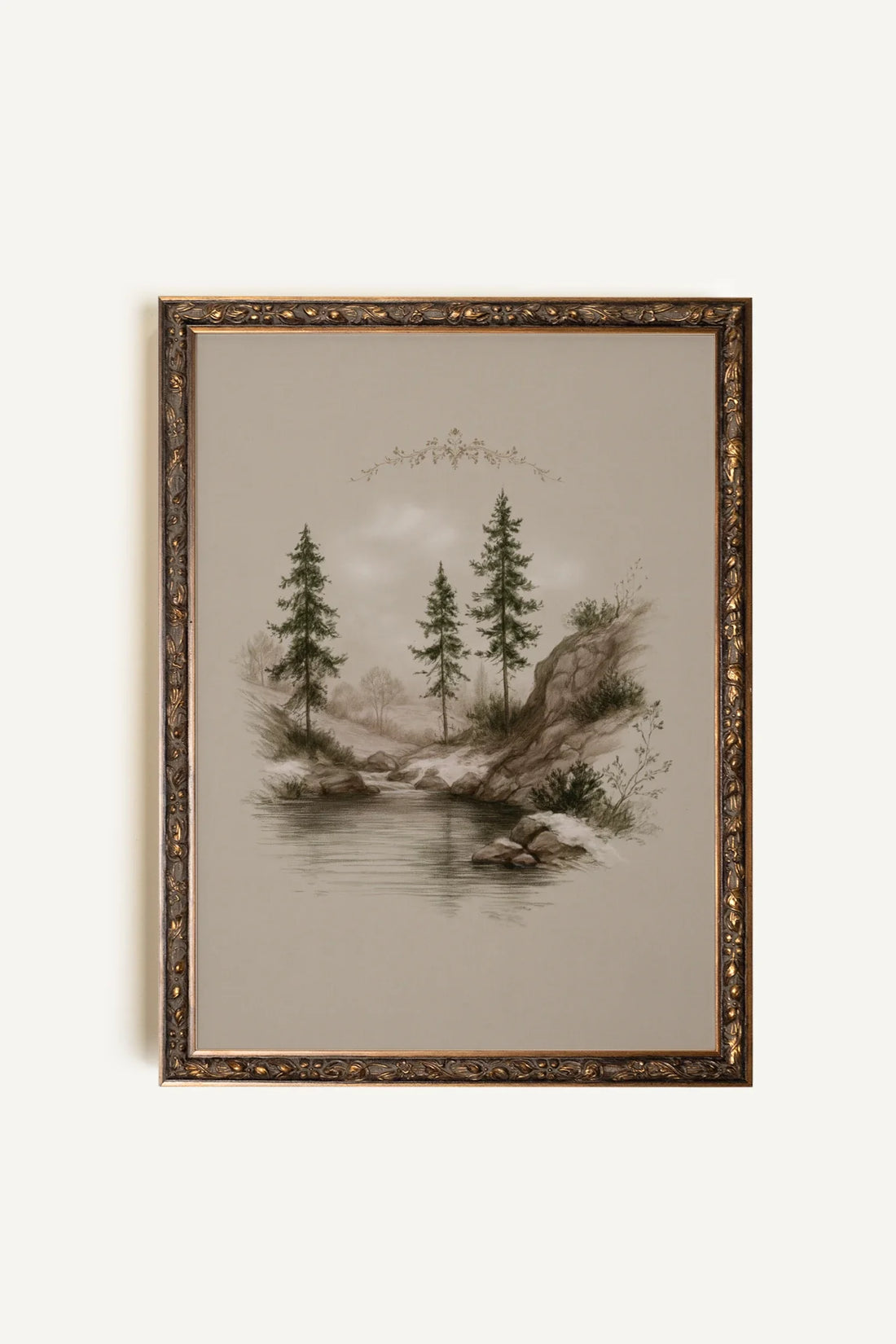 OLK_HLD_10, Oeuvre sur toile rigide, encadré Vintage Bronze