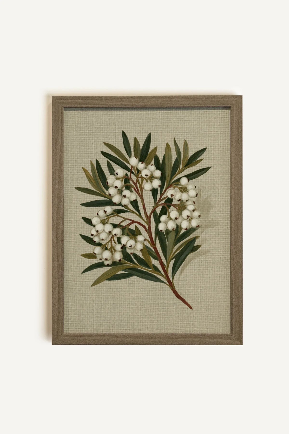 OLK_HLD_12, Oeuvre sur toile rigide, encadré brun chêne