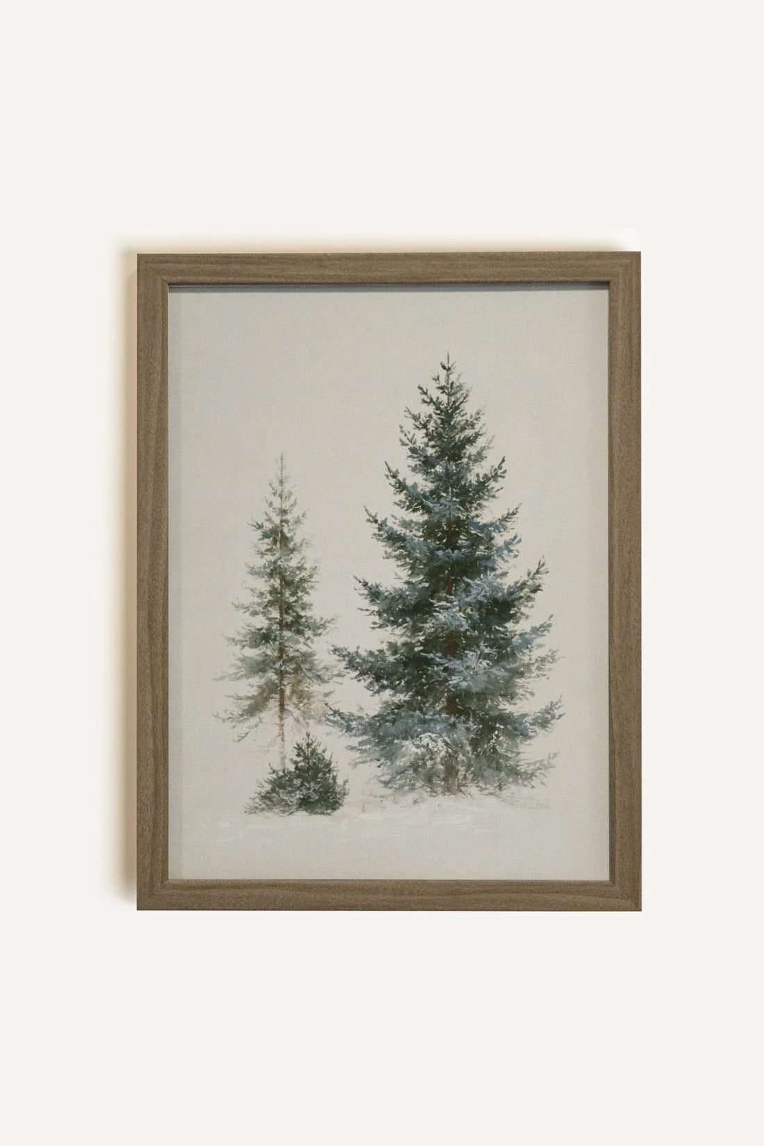 OLK_HLD_14, Oeuvre sur toile rigide, encadré brun chêne