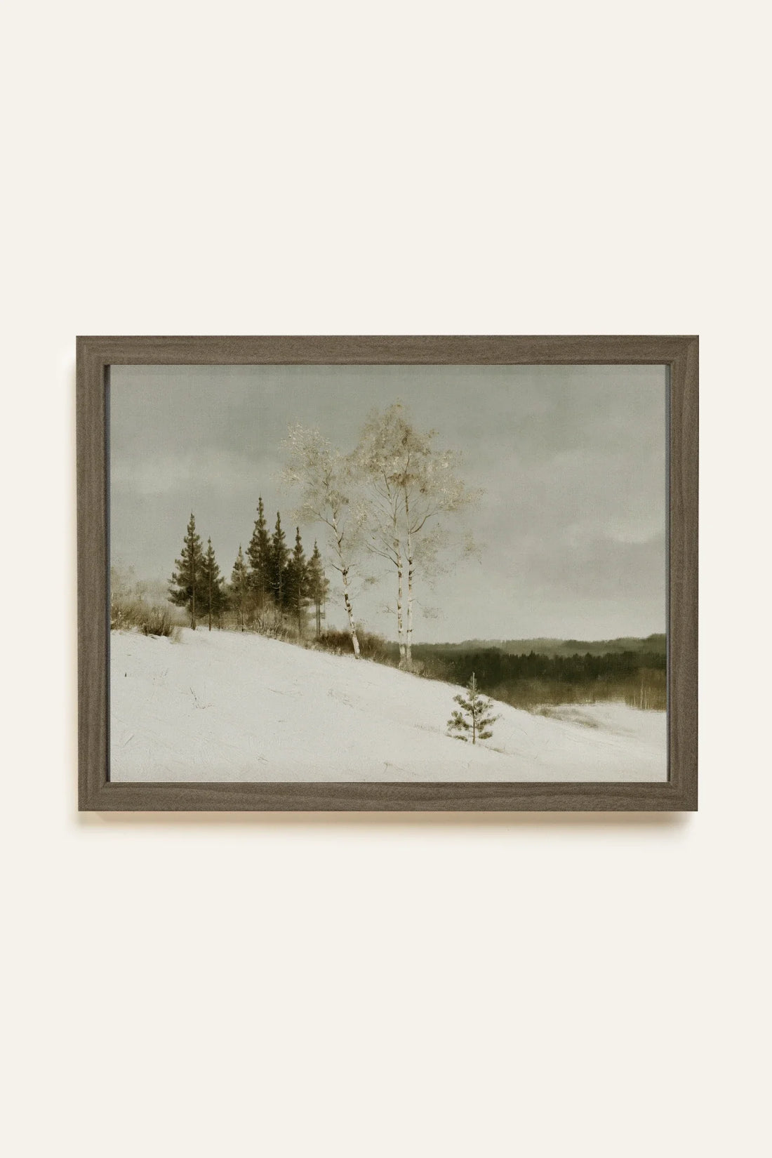 OLK_HLD_16, Oeuvre sur toile rigide, encadré brun chêne