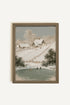 OLK_HLD_19, Oeuvre sur toile rigide, encadré brun chêne