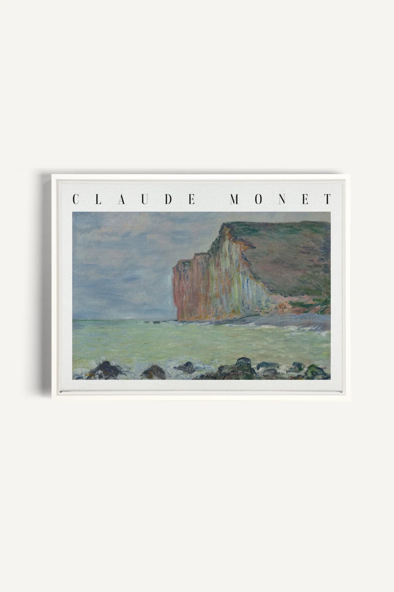 OPAL COAST, Oeuvre sur toile étirée, encadré Blanc