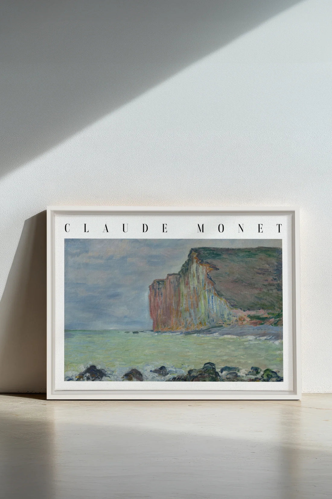 OPAL COAST, Oeuvre sur toile étirée, encadré Blanc