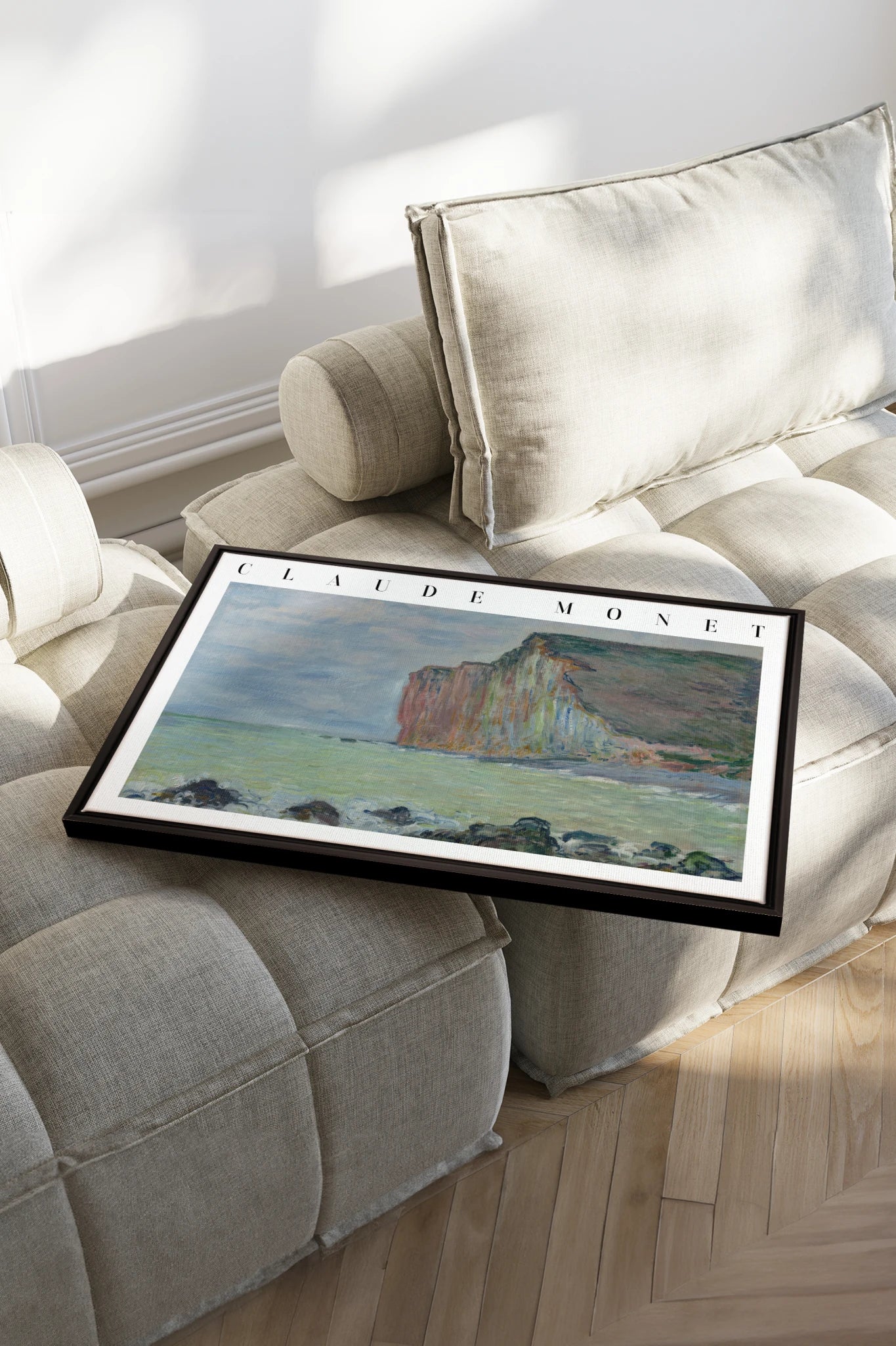 OPAL COAST, Oeuvre sur toile étirée, encadré Noir