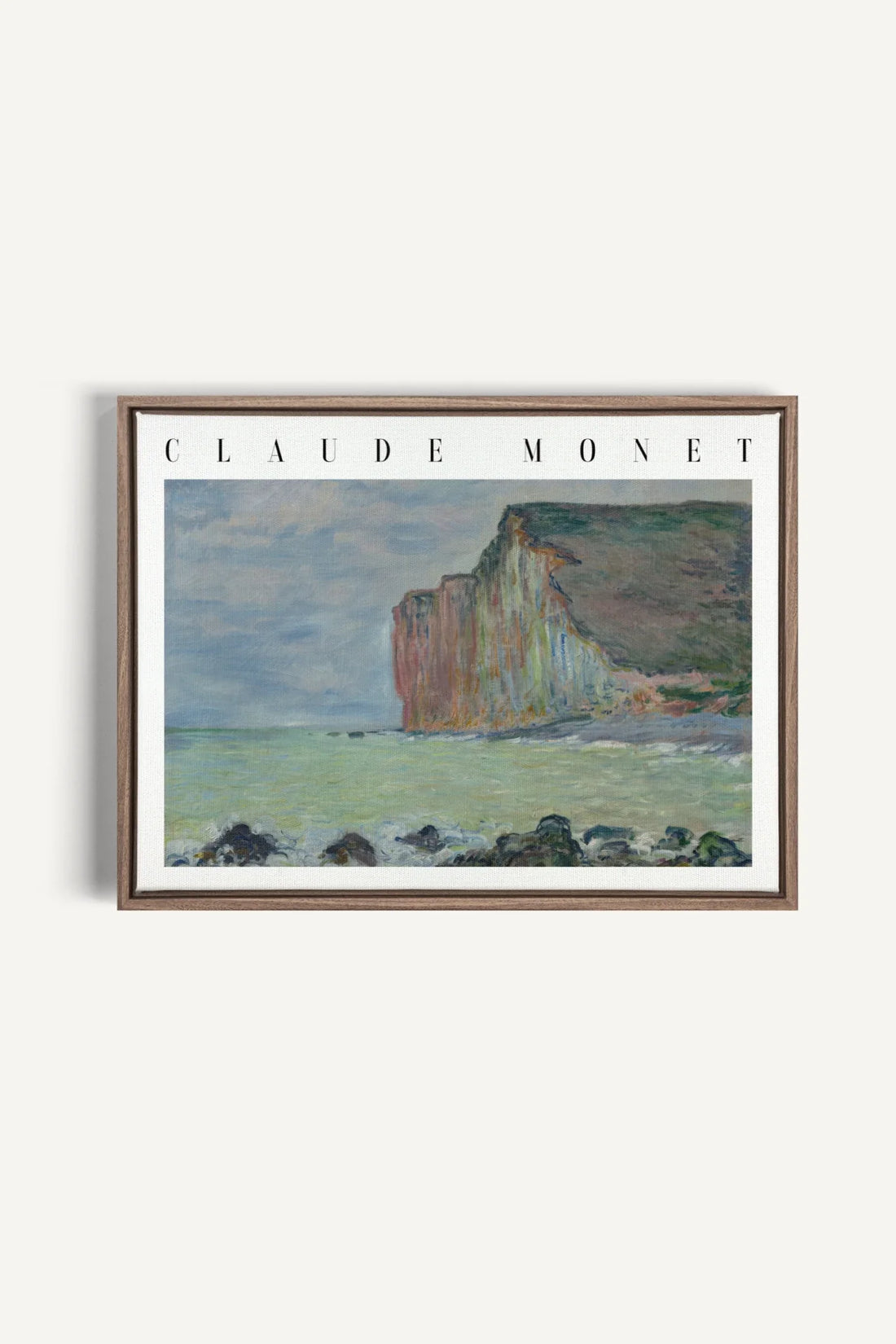 OPAL COAST, Oeuvre sur toile étirée, encadré Brun Chêne