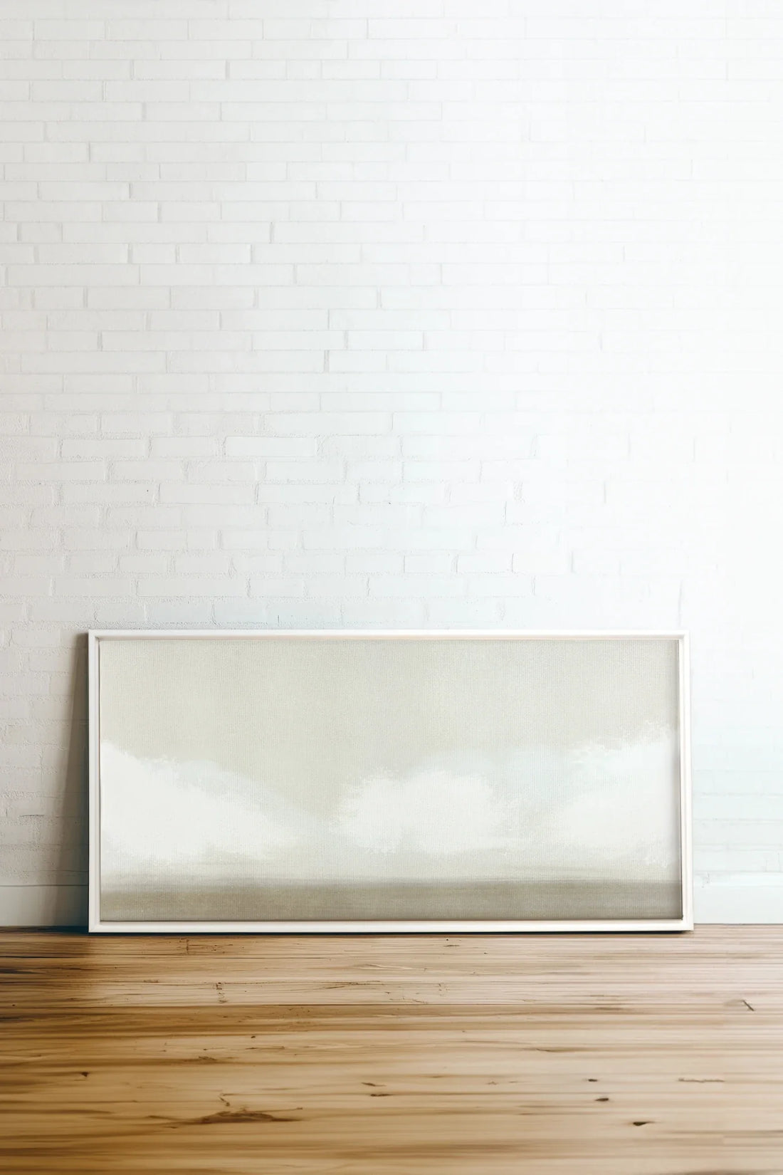 OPEN SKY, Oeuvre sur toile étirée, encadré Blanc