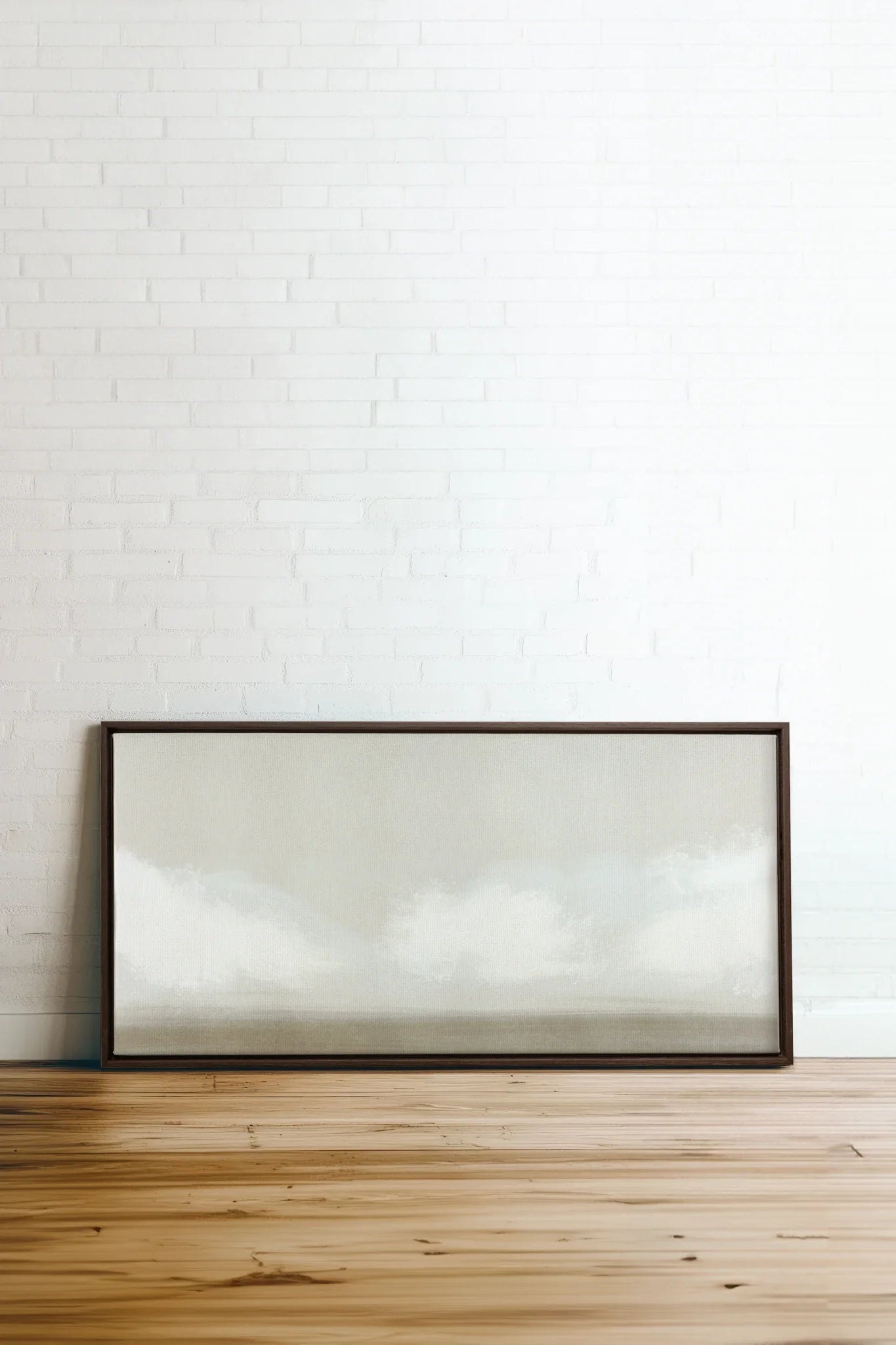 OPEN SKY, Oeuvre sur toile étirée, encadré Brun Noyer