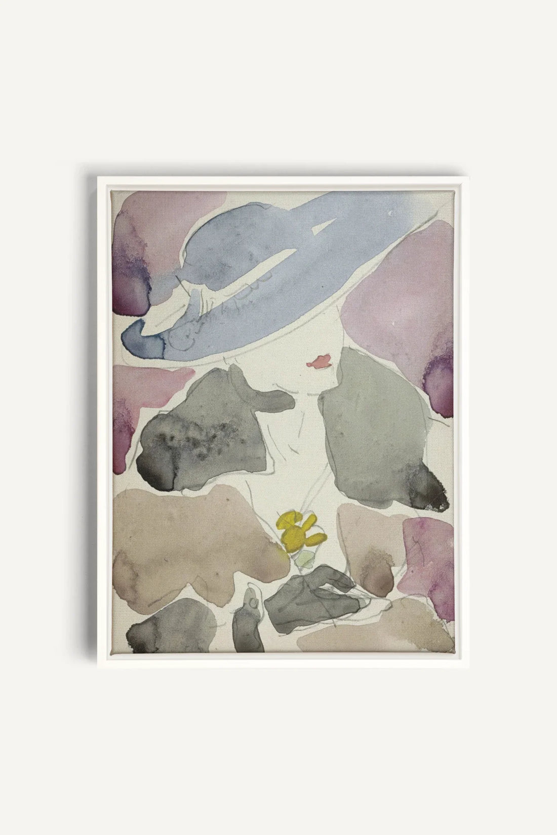 ORCHID HAZE, Oeuvre sur toile étirée, encadré Blanc