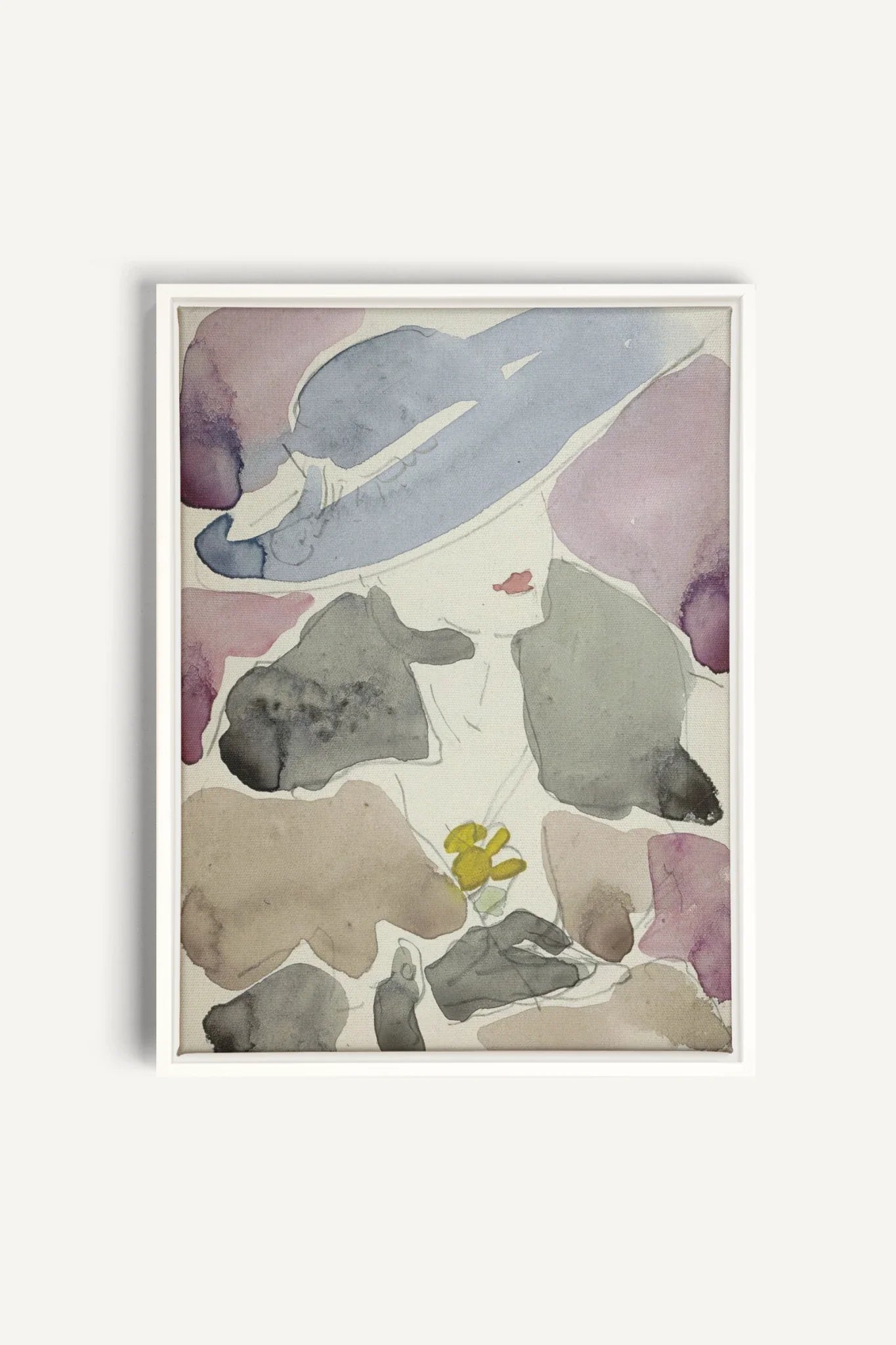 ORCHID HAZE, Oeuvre sur toile étirée, encadré Blanc