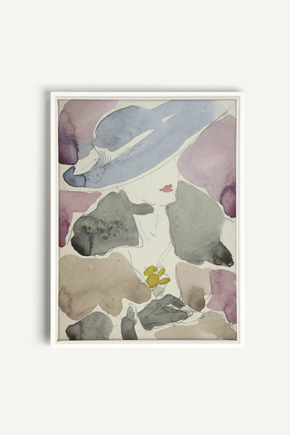 ORCHID HAZE, Oeuvre sur toile étirée, encadré Blanc