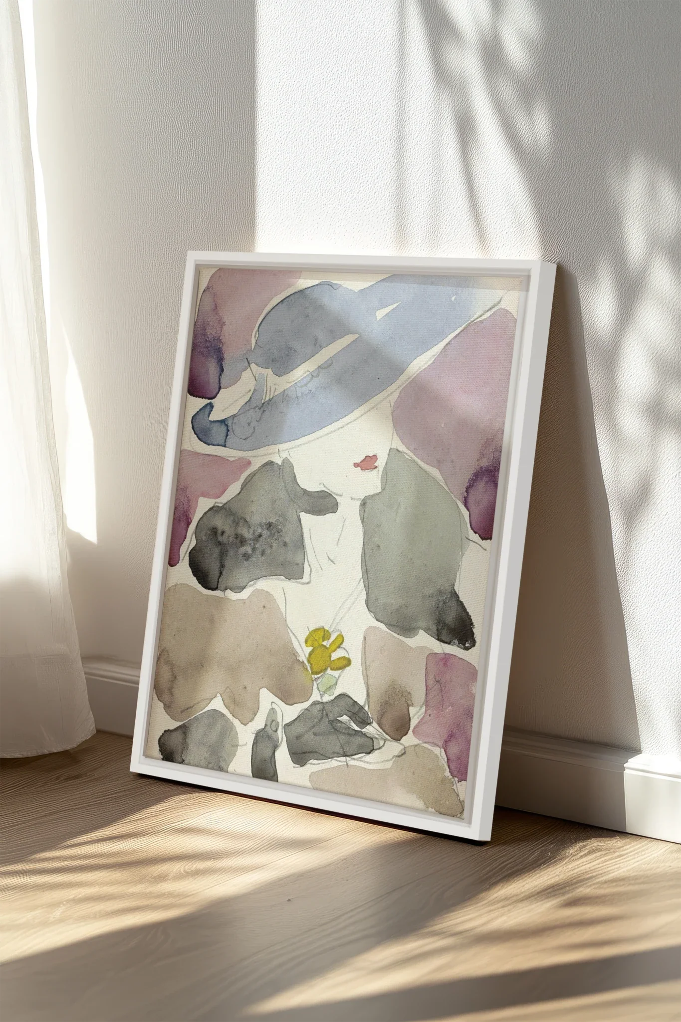 ORCHID HAZE, Oeuvre sur toile étirée, encadré Blanc
