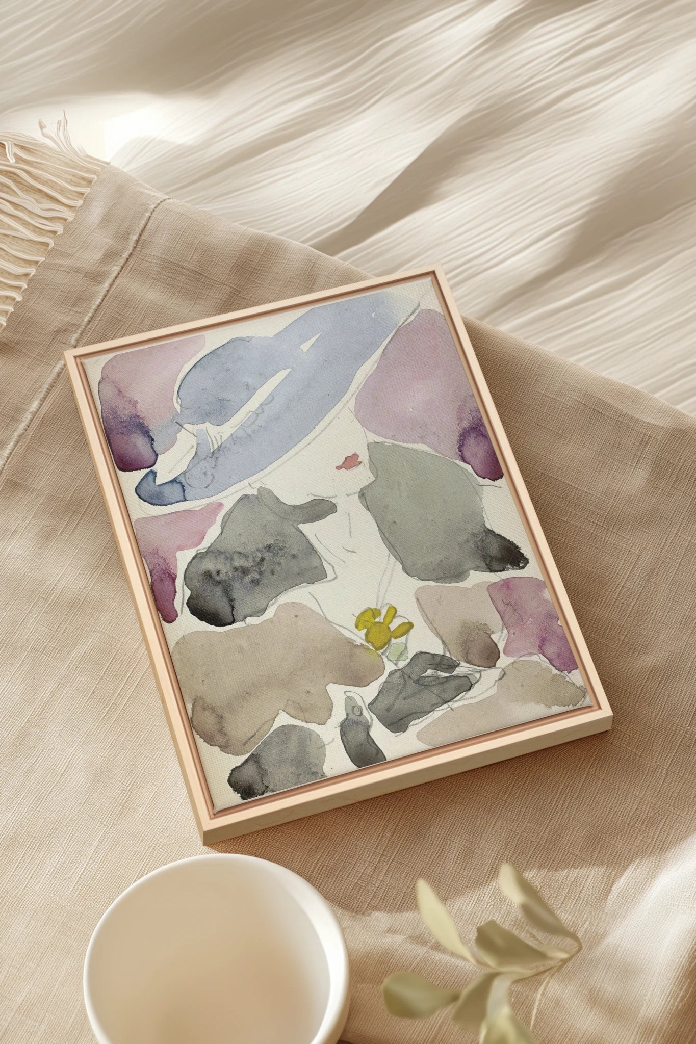 ORCHID HAZE, Oeuvre sur toile étirée, encadré Naturel Clair