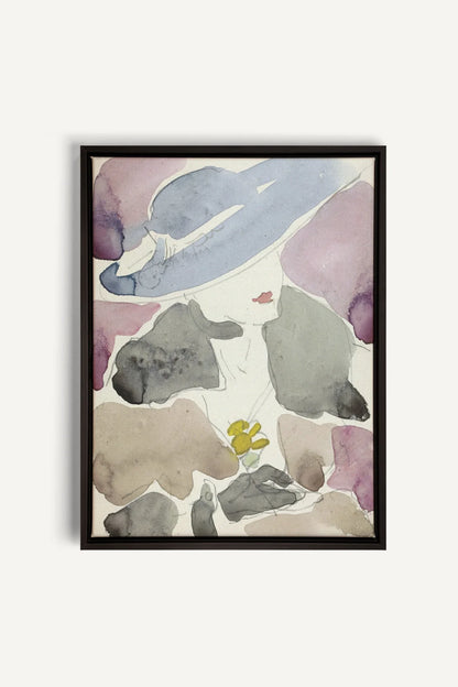 ORCHID HAZE, Oeuvre sur toile étirée, encadré Noir