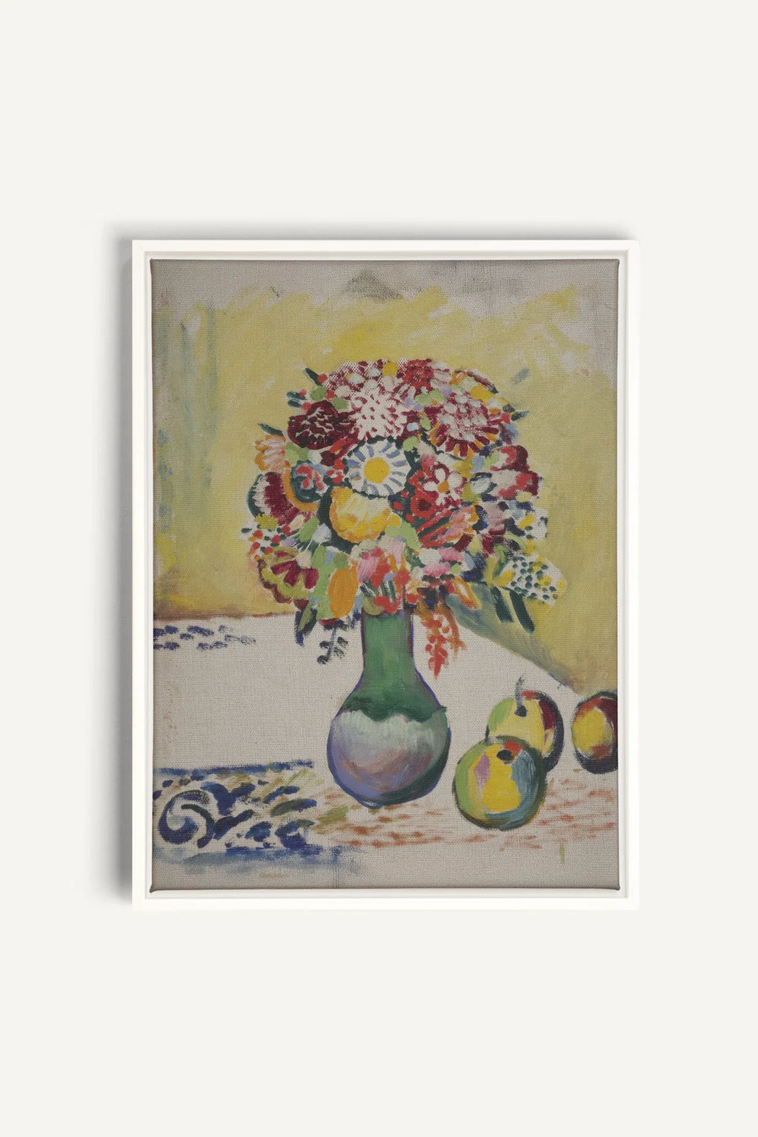PAINTED BOUQUET, Oeuvre sur toile étirée, encadré Blanc