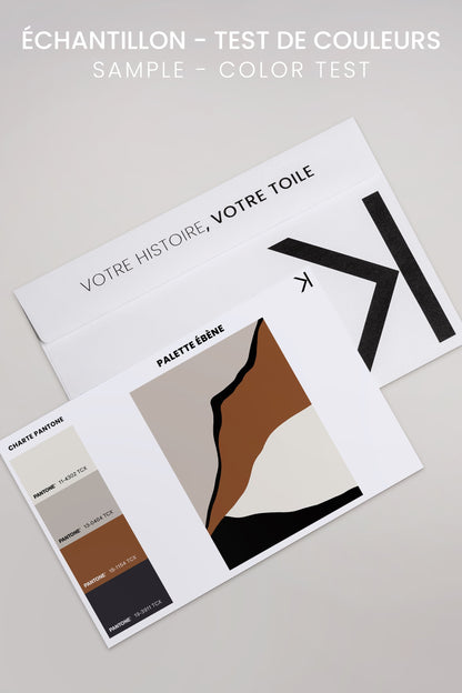 OLEKA CANVAS - PALETTE ÉBÈNE, Oeuvre sur toile étirée, encadré Blanc