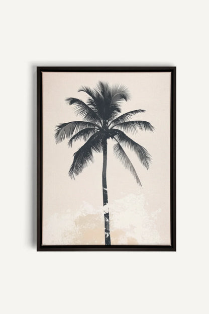 OLEKA CANVAS - PALM BLISS, Oeuvre sur toile étirée, encadré Noir