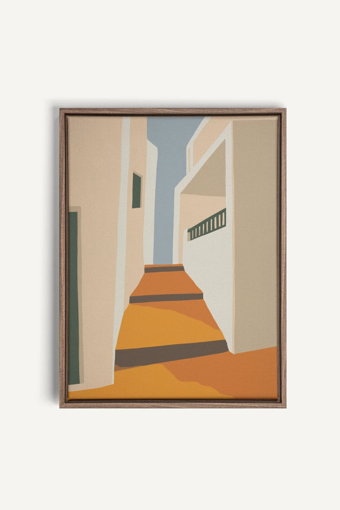 OLEKA CANVAS - PASSAGE, Oeuvre sur toile étirée, encadré Brun Chêne