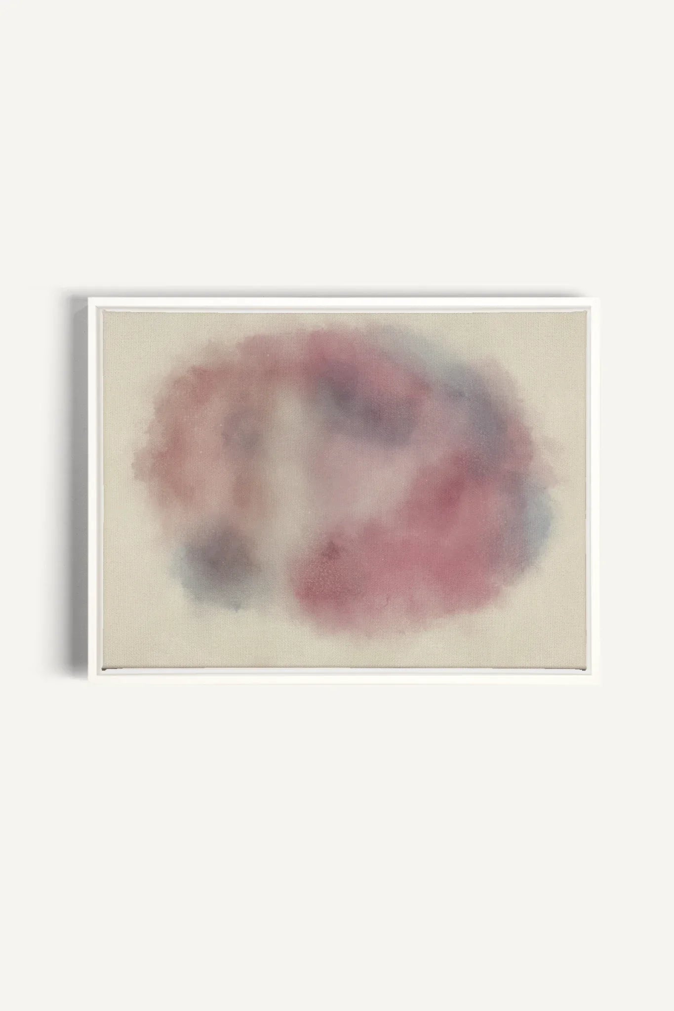 OLEKA CANVAS - PASTEL CLOUD, Oeuvre sur toile étirée, encadré Blanc